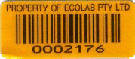 Yellow Asset Label